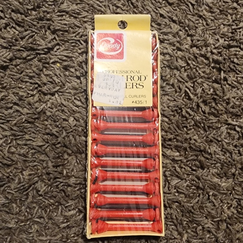 Vintage 1982 Goody Professional Perm Rod Curlers X-Small Red 435/1‎ Hong Kong